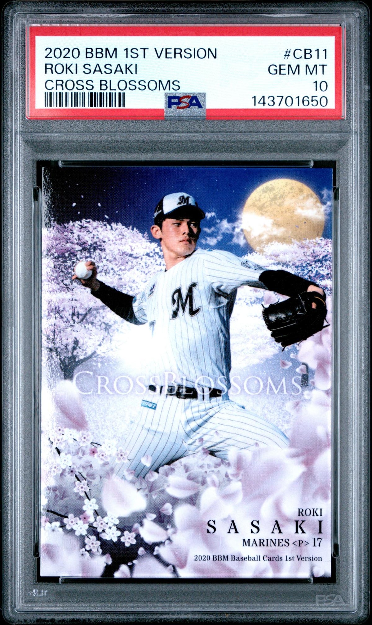 2020 Bbm 1st Version Cross Blossoms Roki Sasaki #CB11 PSA 10
