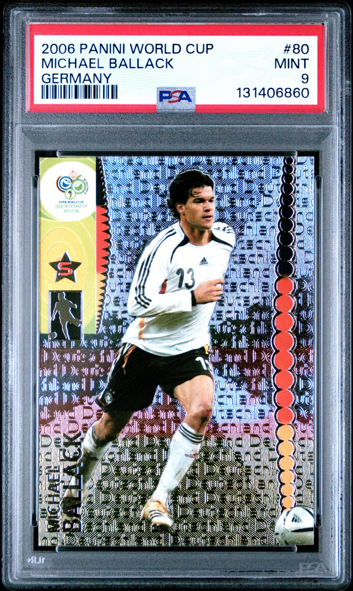2006 Panini Fifa World Cup Germany Michael Ballack #80 PSA 9
