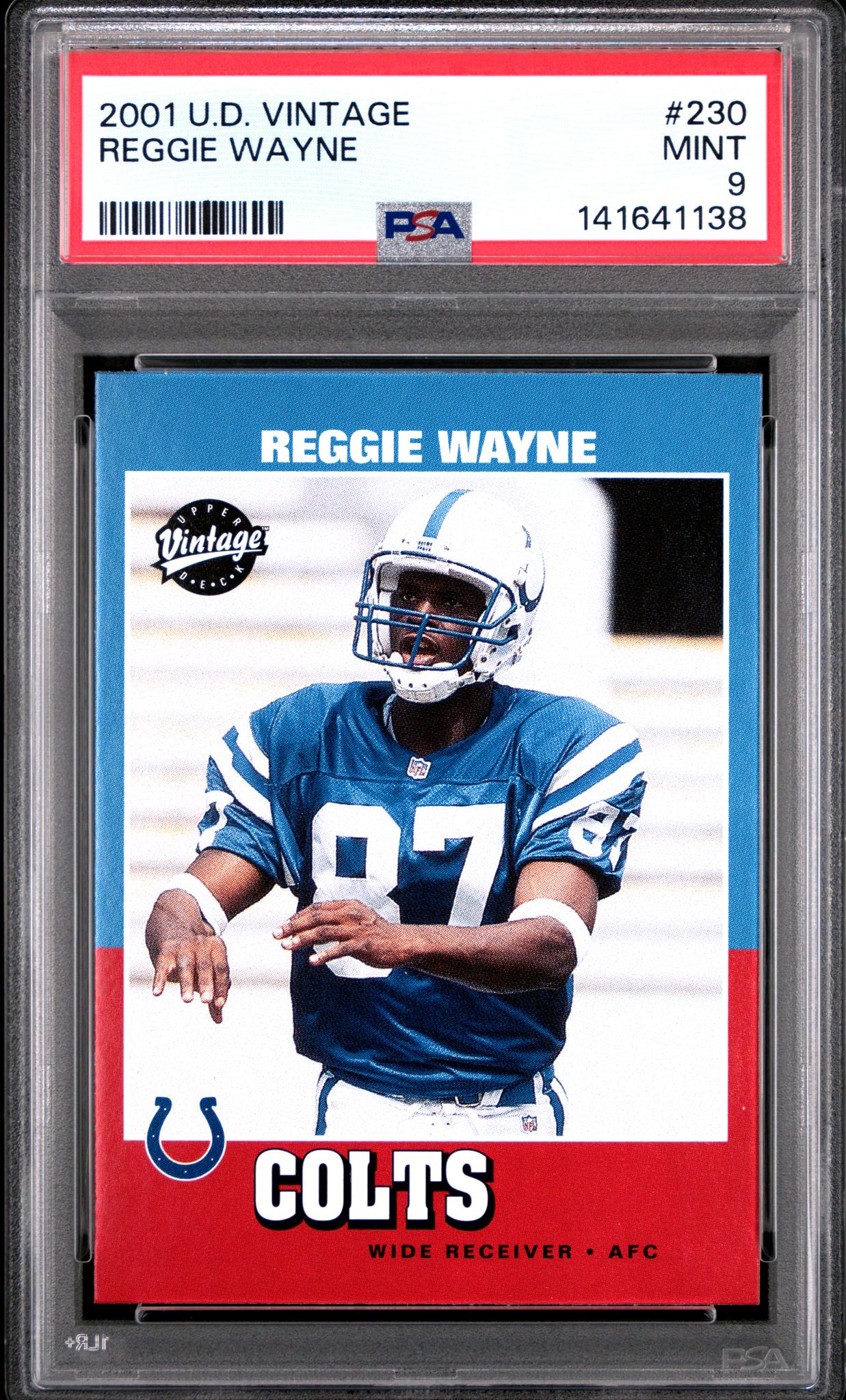 2001 Upper Deck Vintage Reggie Wayne #230 PSA 9