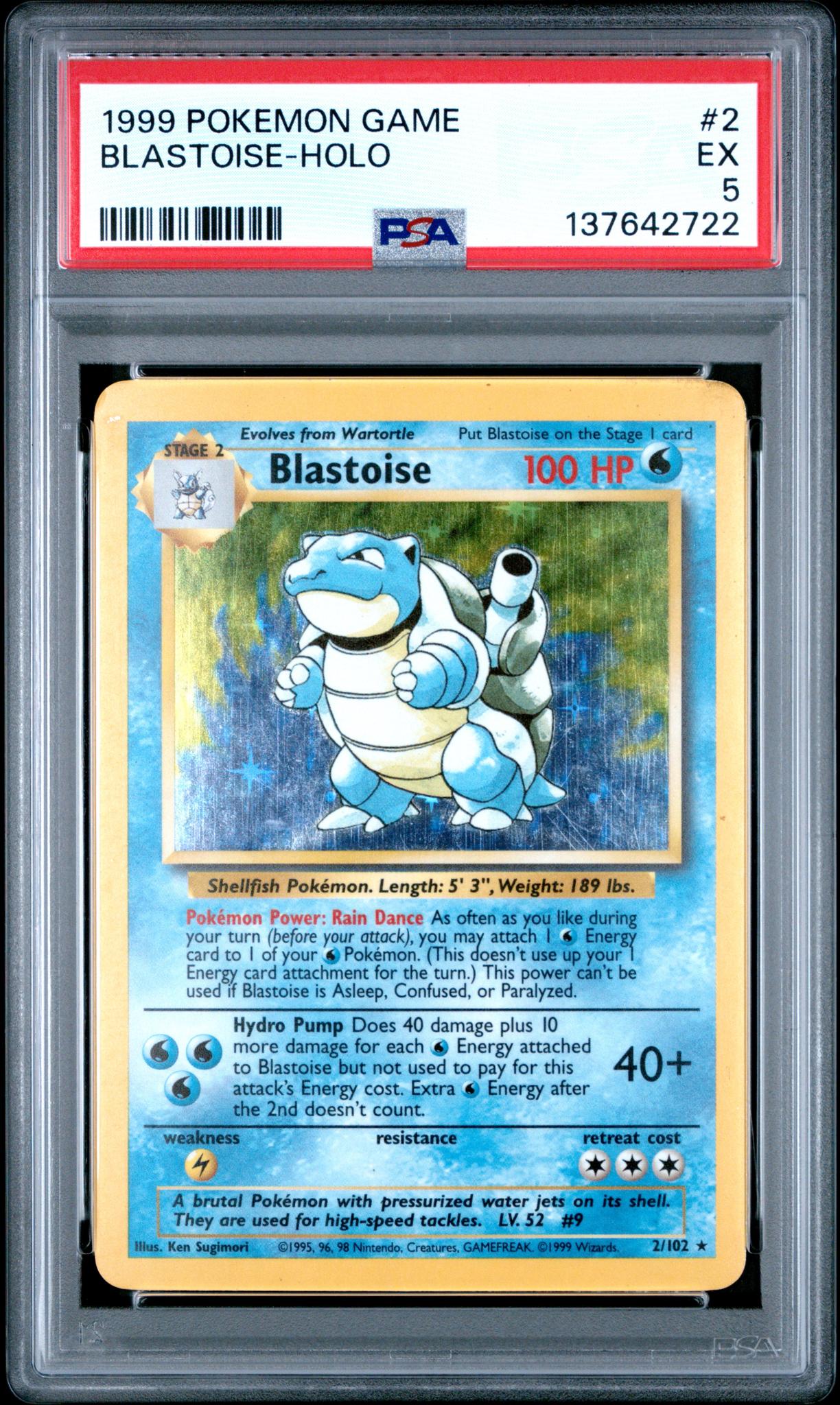 1999 Pokemon Game Holo Blastoise #2 PSA 5