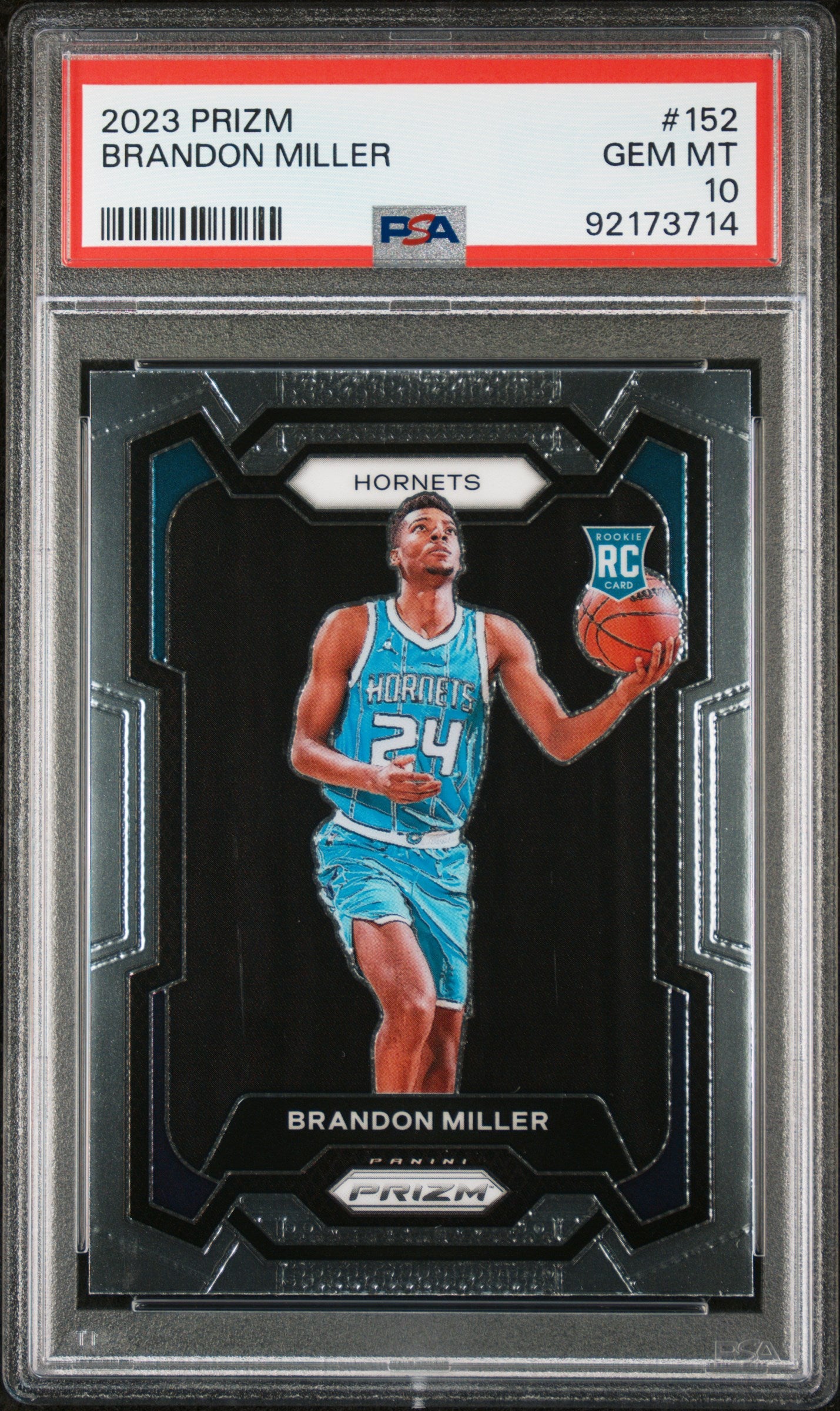 2023 Panini Prizm Brandon Miller #152 PSA 10