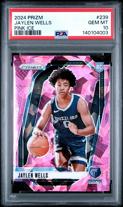 2024 Prizm Jaylen Wells #239 Pink Ice PSA 10