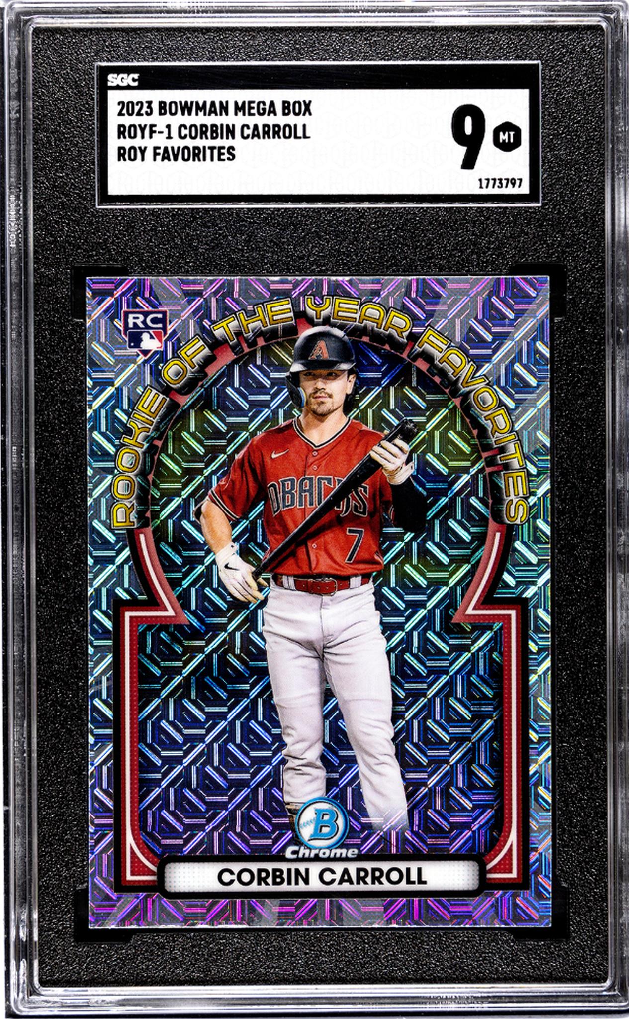 2023 Bowman Chrome #ROYF-1 Corbin Carroll Rookie of the Year Favorites SGC 9