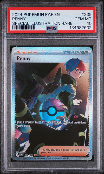 Pokémon PAF Penny #239 Special Illustration Rare PSA 10