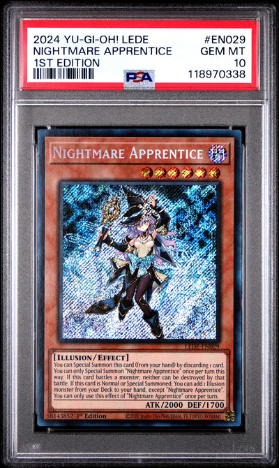 2024 Yu-Gi-Oh! Lede-Legacy of Destruction 1st Edition Nightmare Apprentice #EN029 PSA 10 118970338