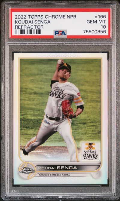 2022 Topps Chrome NPB Koudai Senga #166 Refractor PSA 10