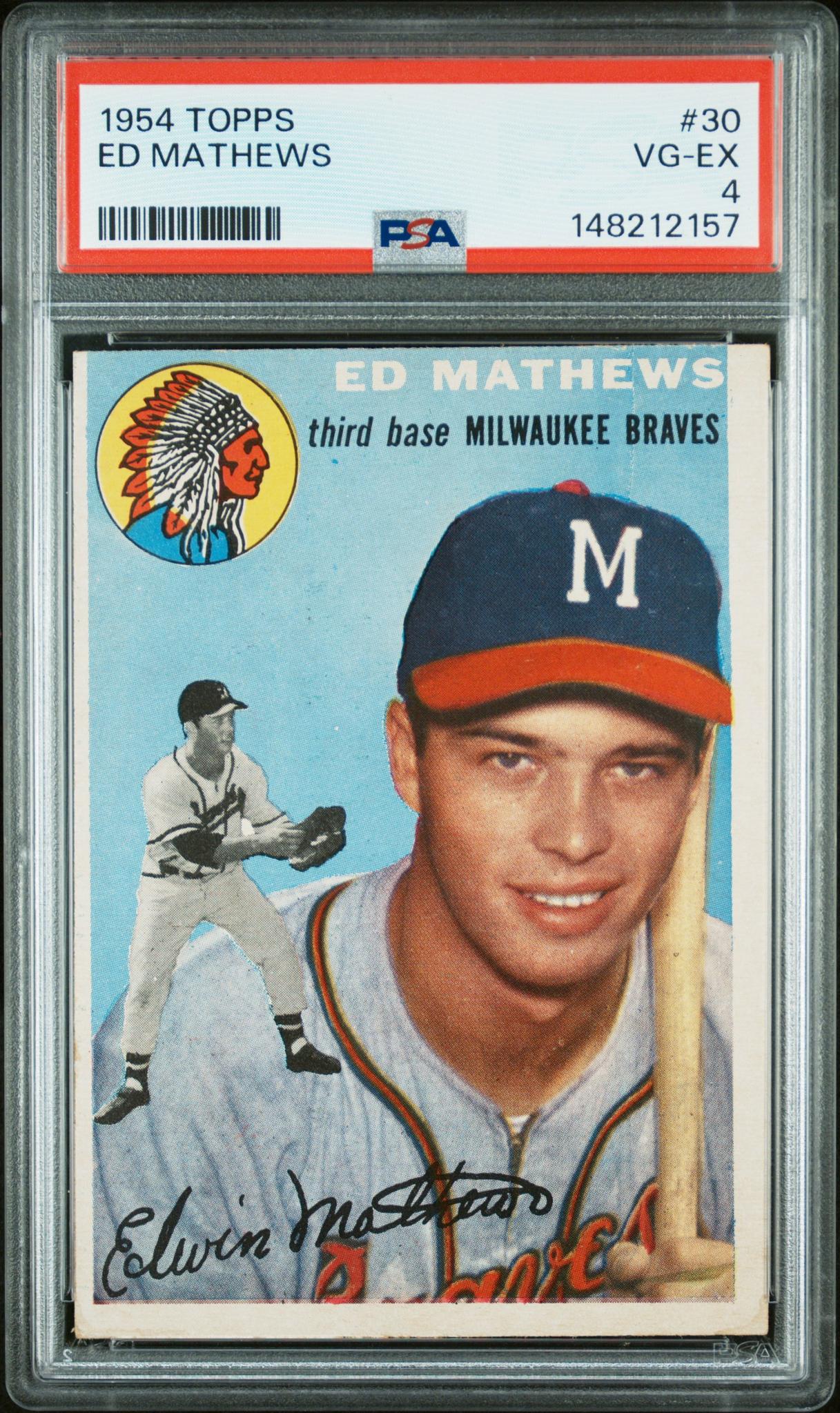 1954 Topps Eddie Mathews #30 PSA 4