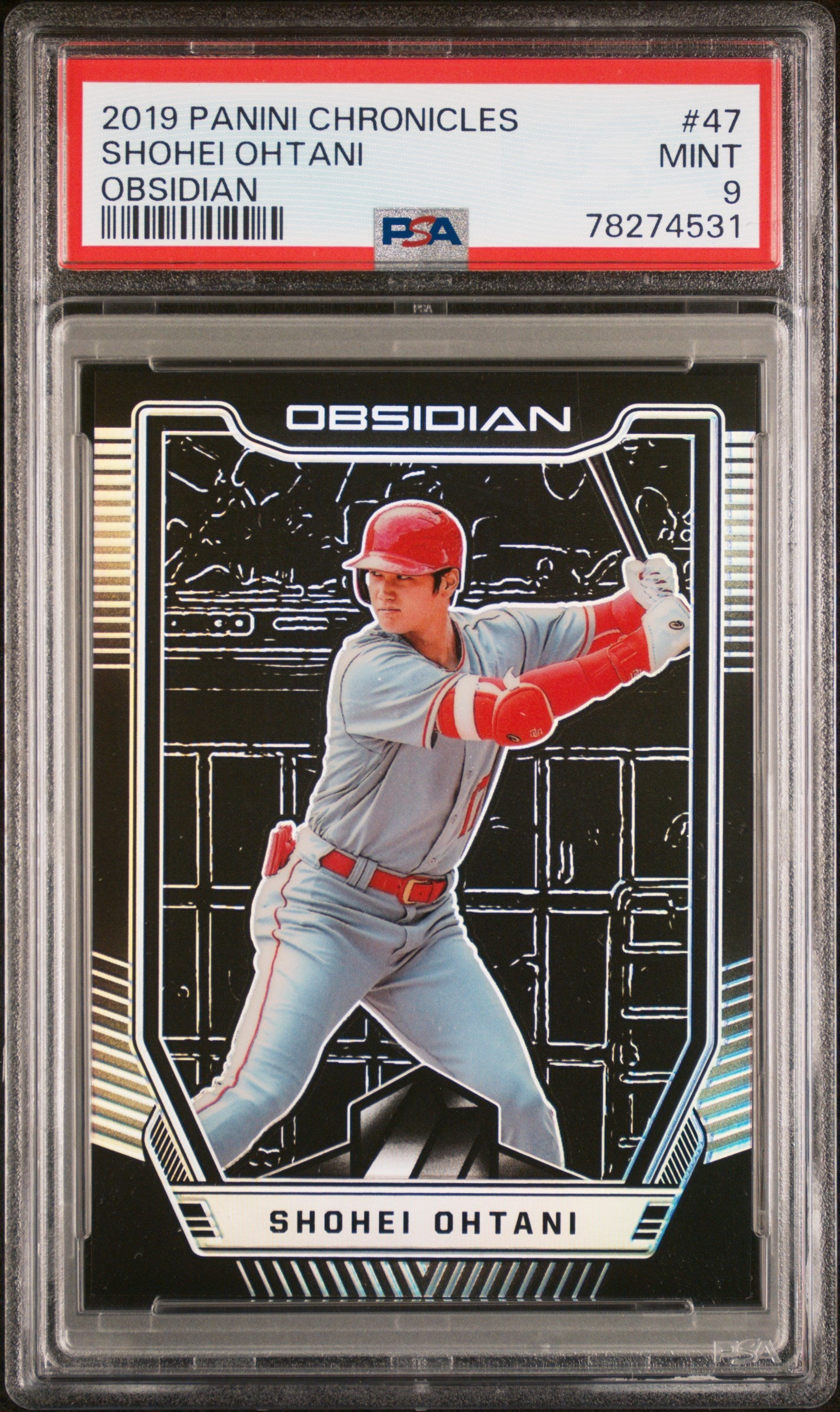 2019 Panini Chronicles Obsidian Shohei Ohtani #47 PSA 9