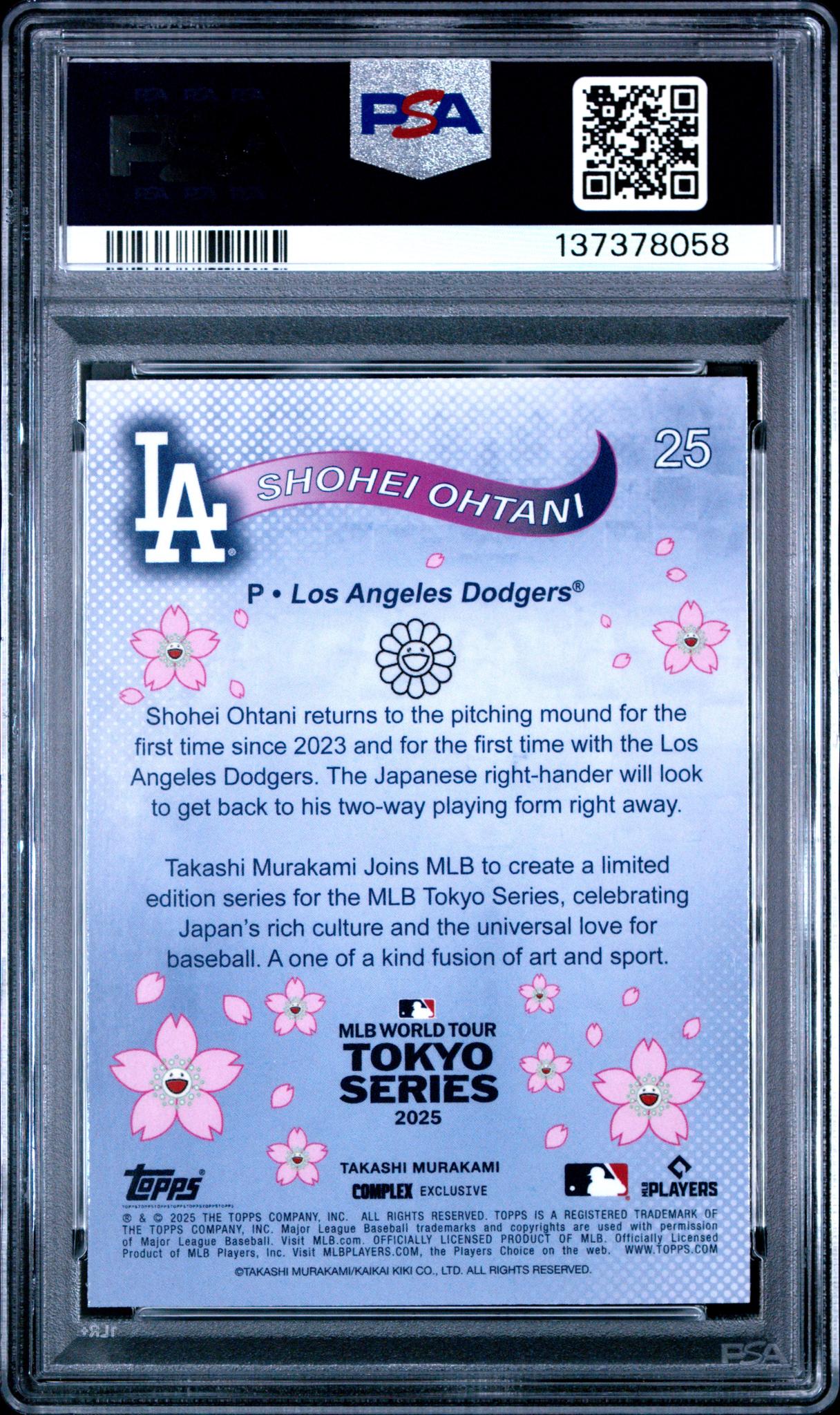 2025 Topps X Takashi Murakami Tokyo Series Shohei Ohtani #25 PSA 9