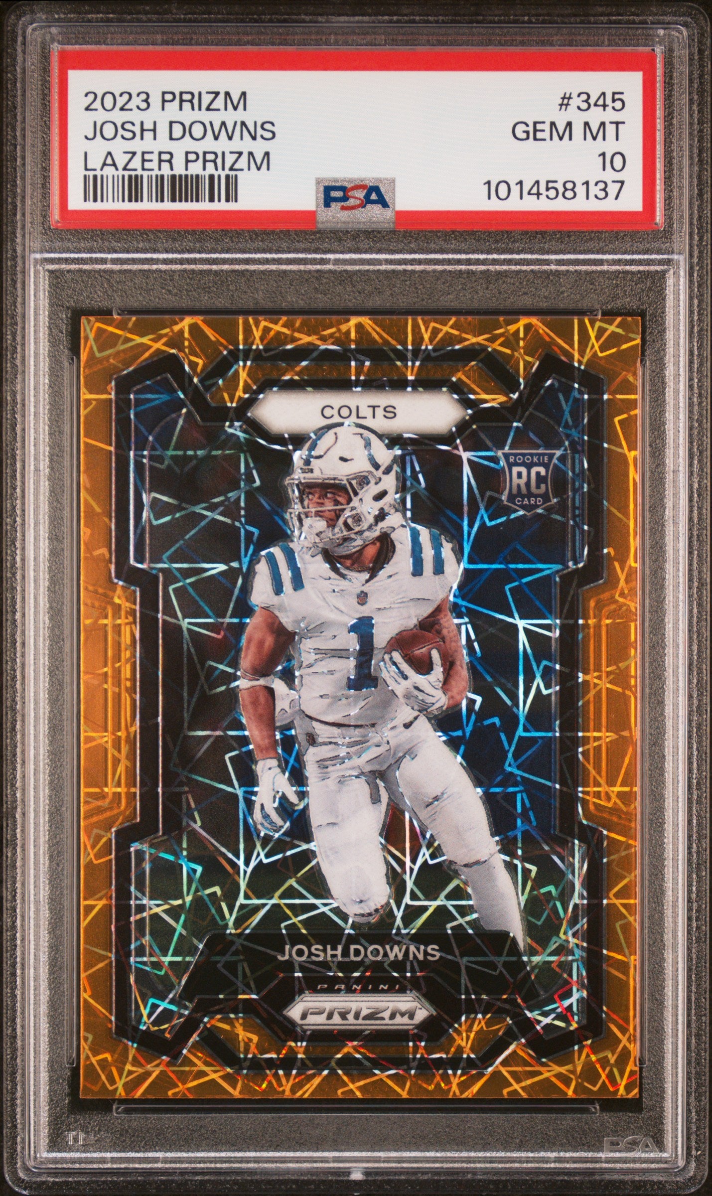 2023 Panini Prizm Lazer Josh Downs #345 PSA 10