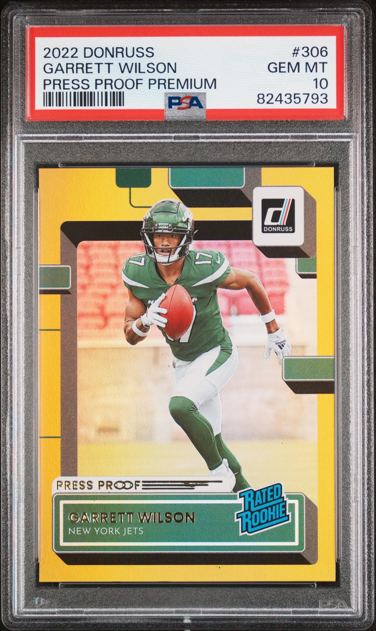2022 Panini Donruss Premium Press Proof Garrett Wilson #306 PSA 10
