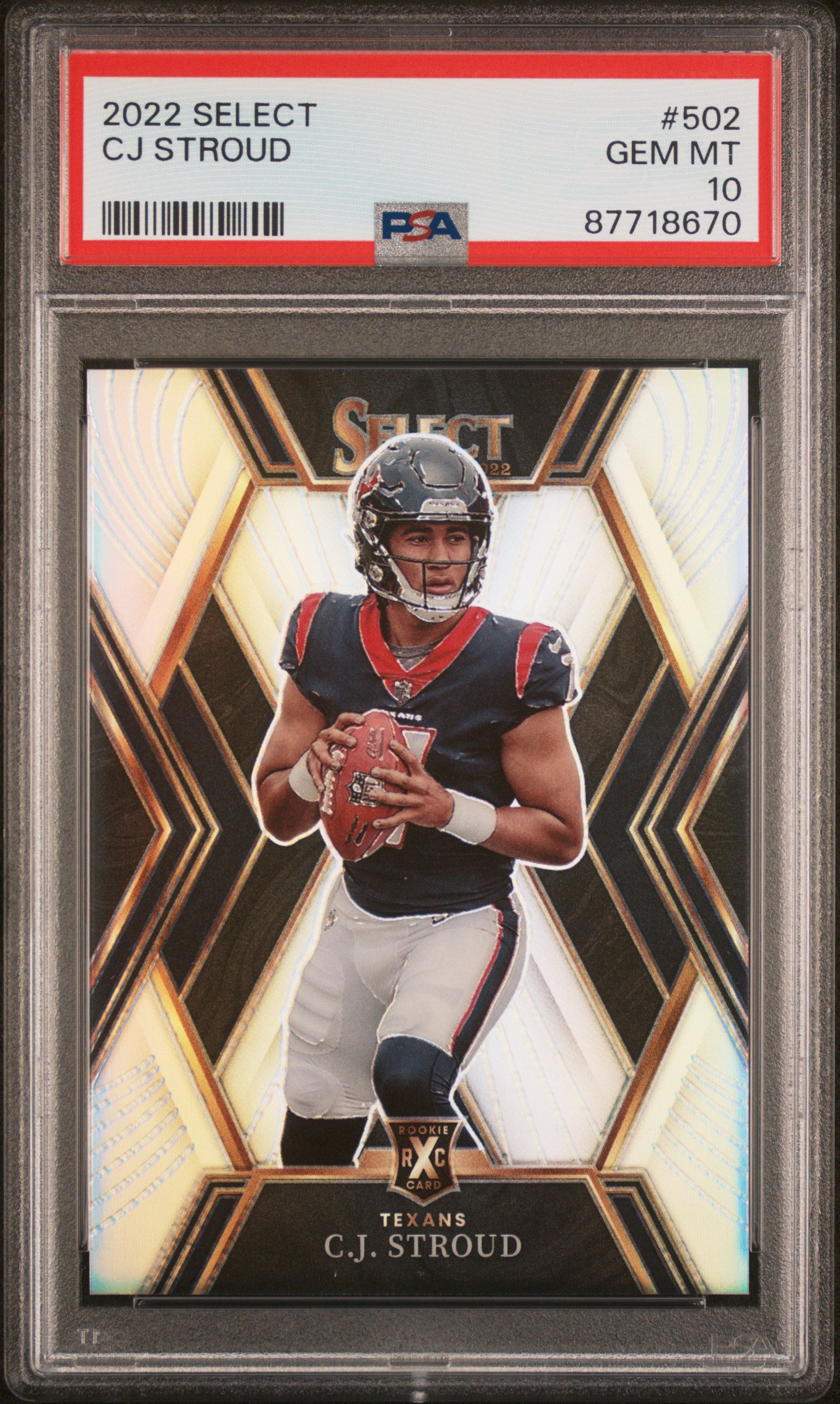 2022 Panini Select Xrc Prizm Redemption CJ Stroud #502 PSA 10