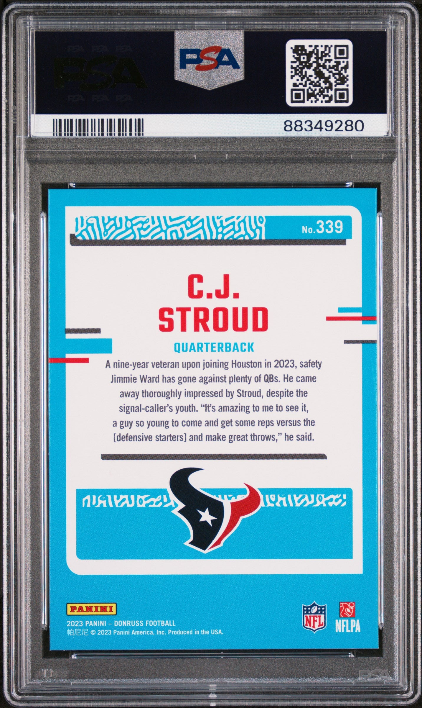 2023 Panini Donruss CJ Stroud #339 PSA 10