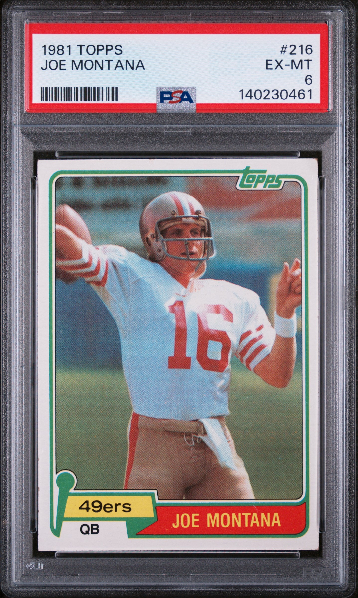 1981 Topps Joe Montana #216 PSA 6