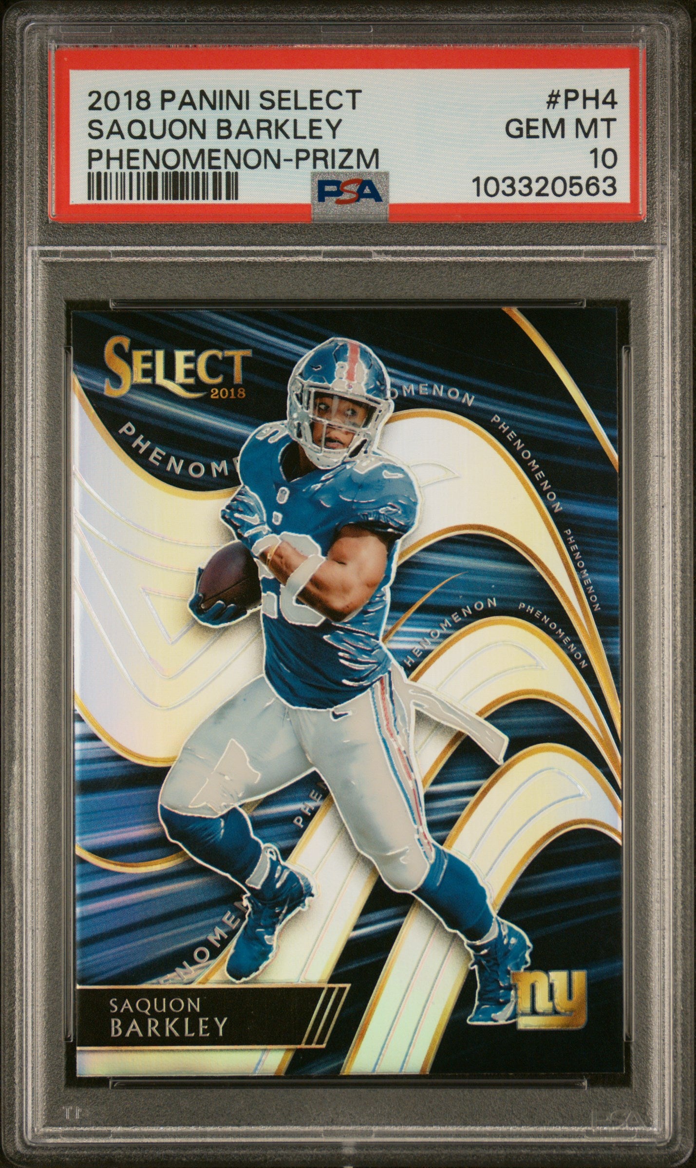 2018 Panini Select Phenomenon Silver Prizm Saquon Barkley #4 PSA 10
