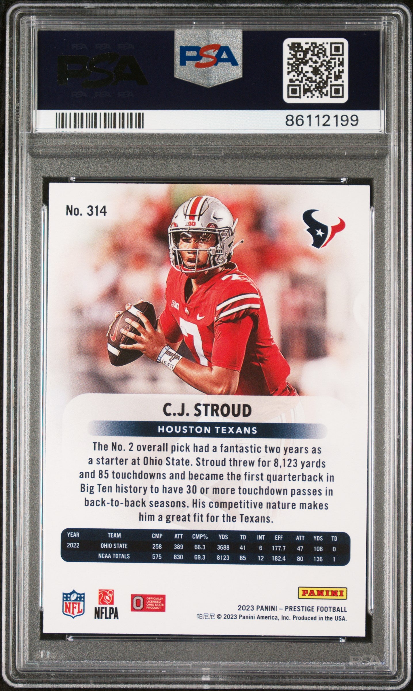 2023 Prestige Xtra Points Diamond CJ Stroud #314 PSA 10