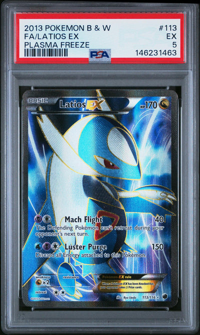 Pokémon Plasma Freeze Latios EX #113 PSA 5