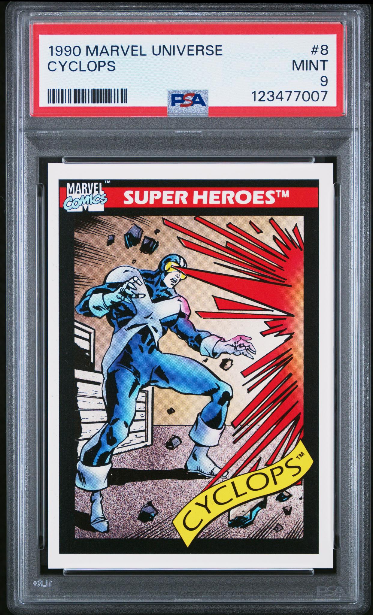 1990 Marvel Universe Super Heroes Cyclops #8 PSA 9