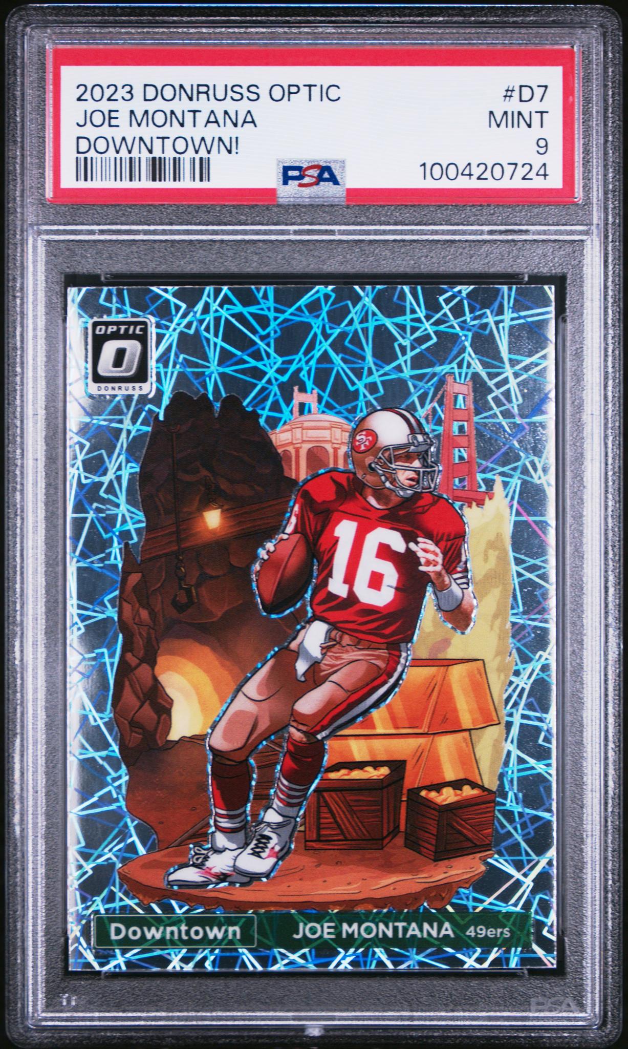 2023 Donruss Optic Downtown Joe Montana #D-7 PSA 9
