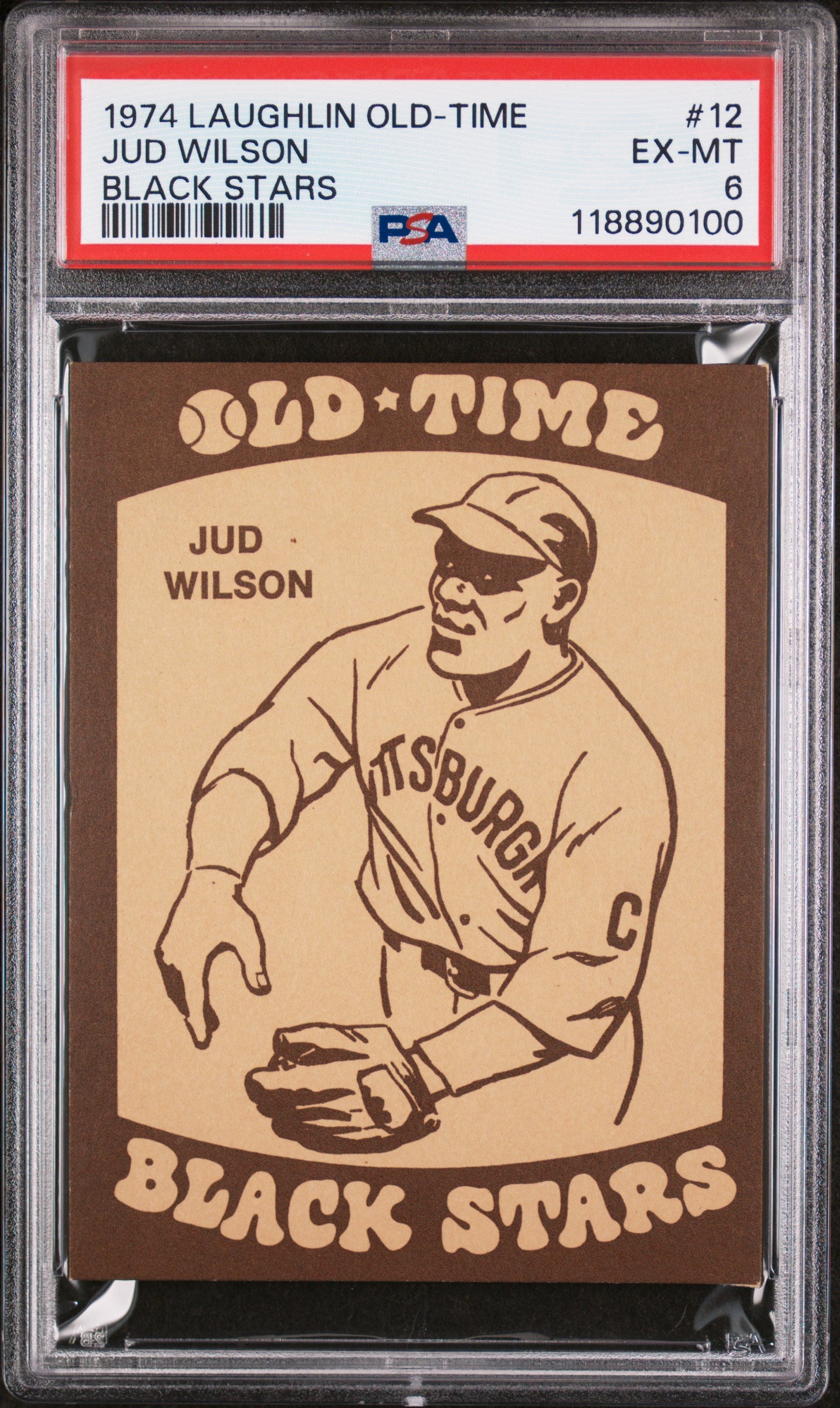 1974 Laughlin Old-Time Black Stars Jud Wilson #12 PSA 6