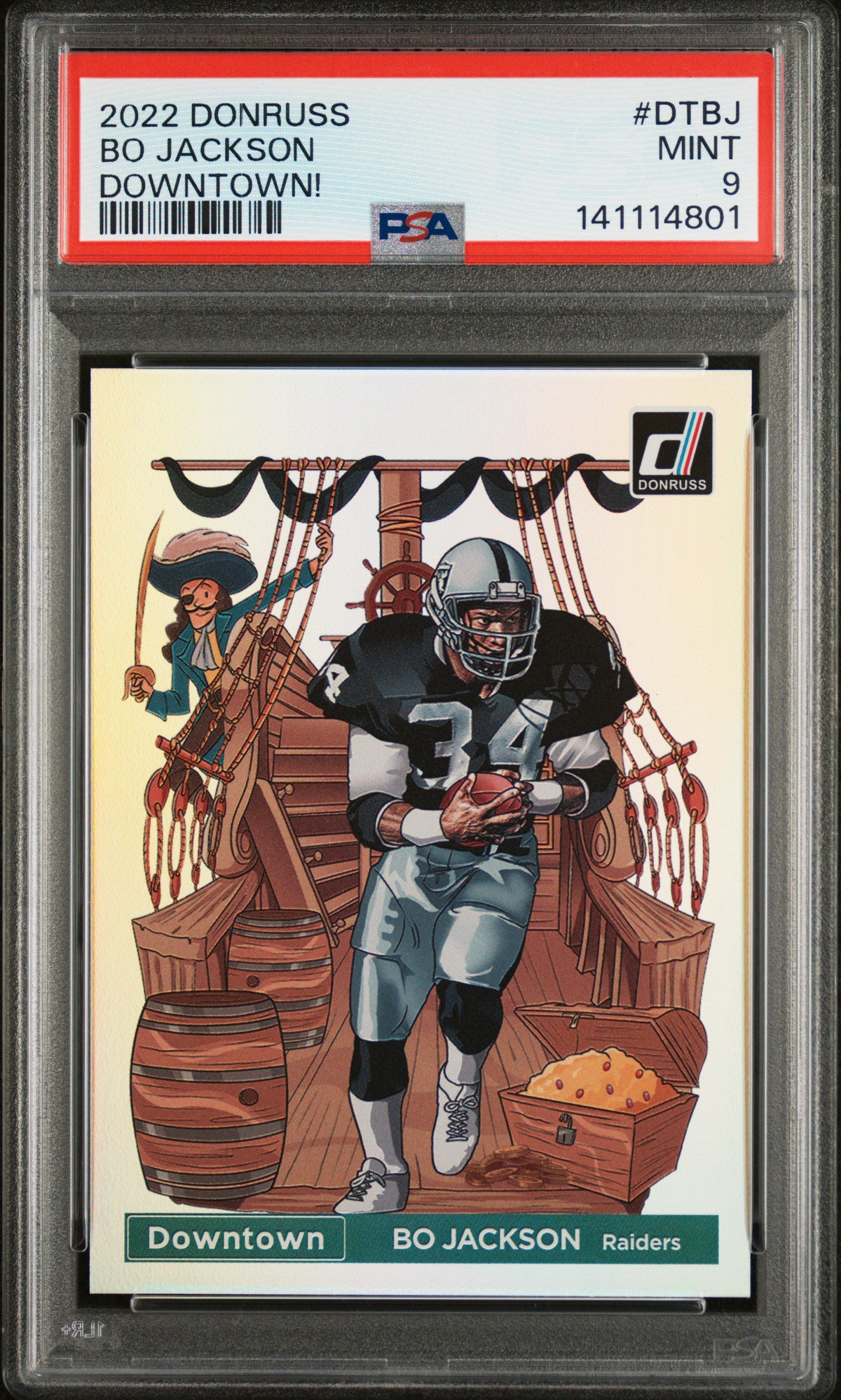 2022 Panini Donruss Downtown Bo Jackson #DT-BJ PSA 9