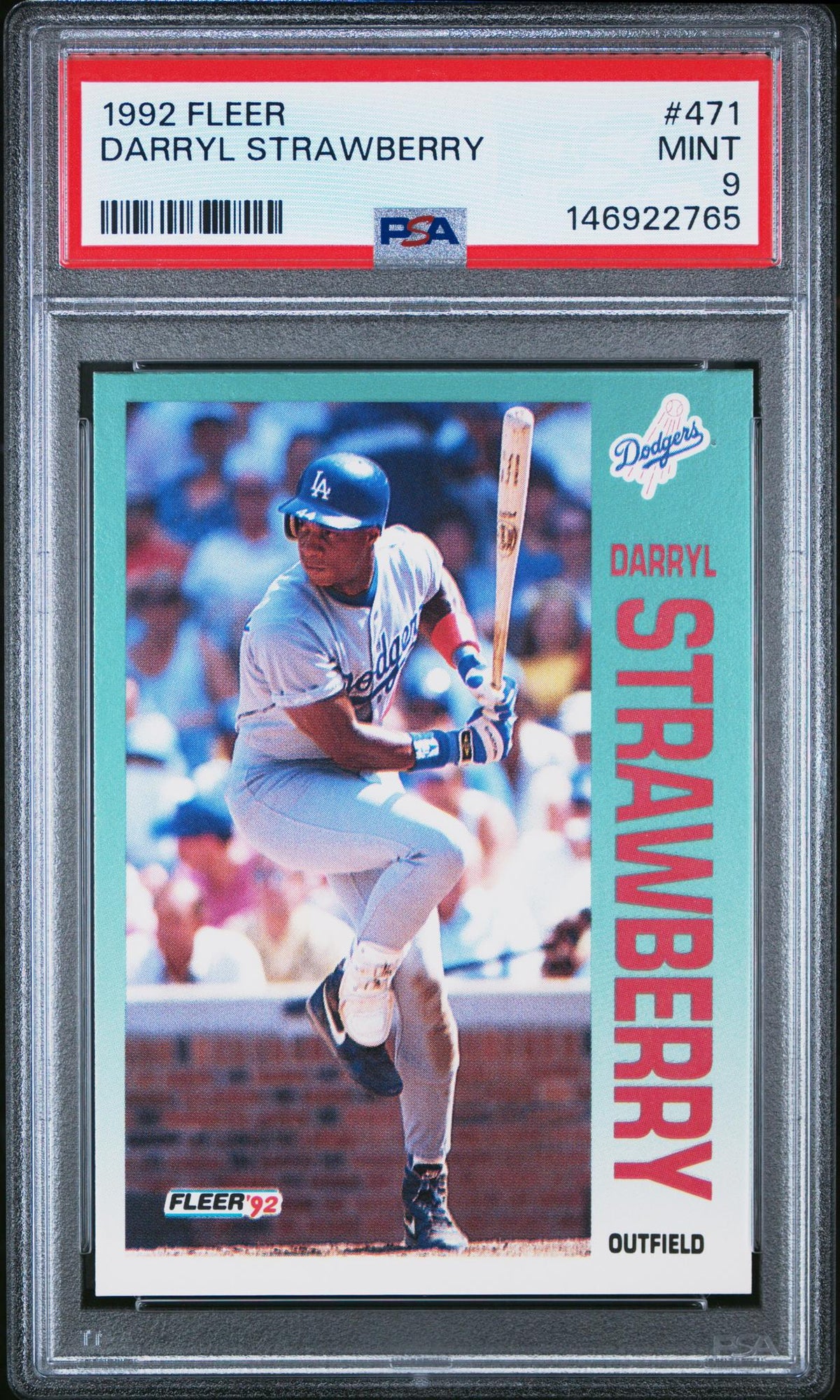 1992 Fleer Tradition Darryl Strawberry #471 PSA 9