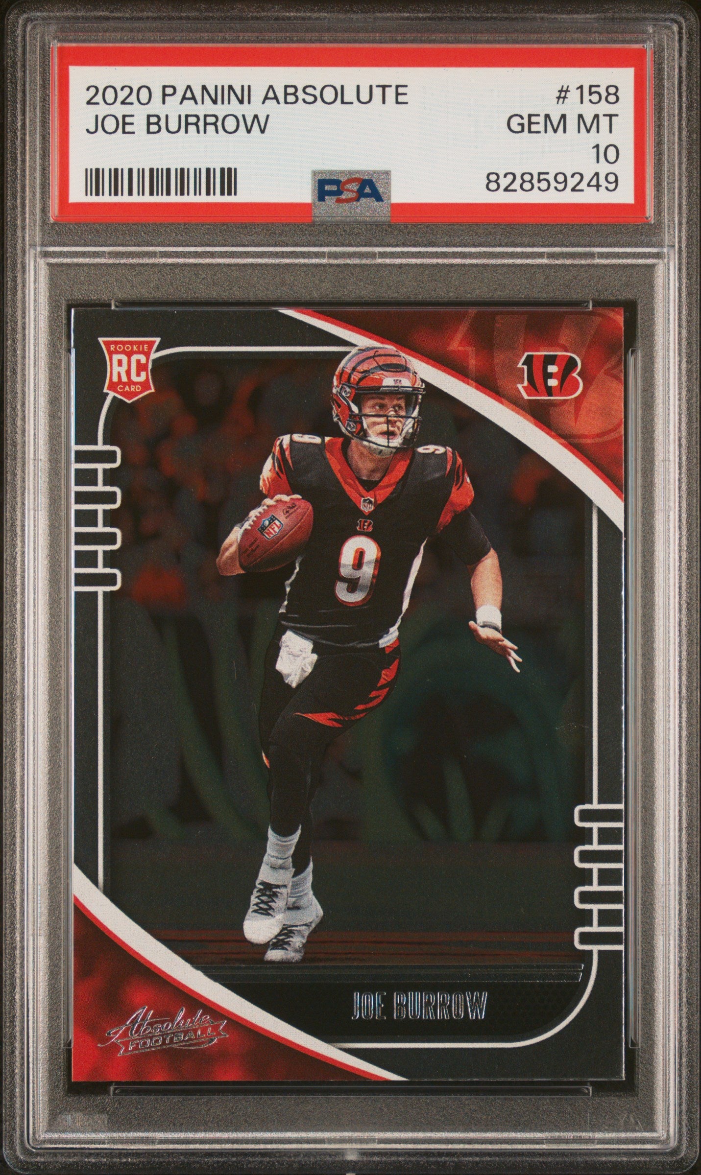 2020 Panini Absolute Joe Burrow #158 PSA 10
