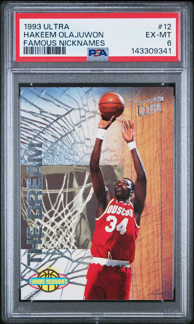 1993 Ultra Famous Nicknames Hakeem Olajuwon #12 /15 PSA 6