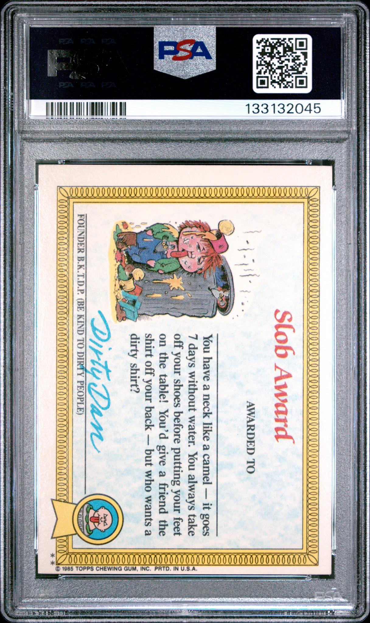 1985 Topps Garbage Pail Kids (Series 1) Glossy Joltin' Joe #41b PSA 7