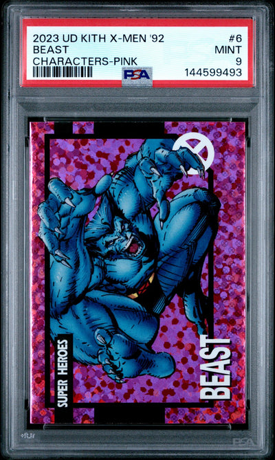 2023 UD Kith X-Men Beast #6 Characters-Pink PSA 9