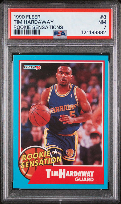 1990 Fleer Tim Hardaway Rookie Sensations #8 PSA 7