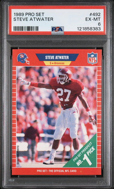 1989 Pro Set Steve Atwater #492 Pro Set Prospect PSA 6
