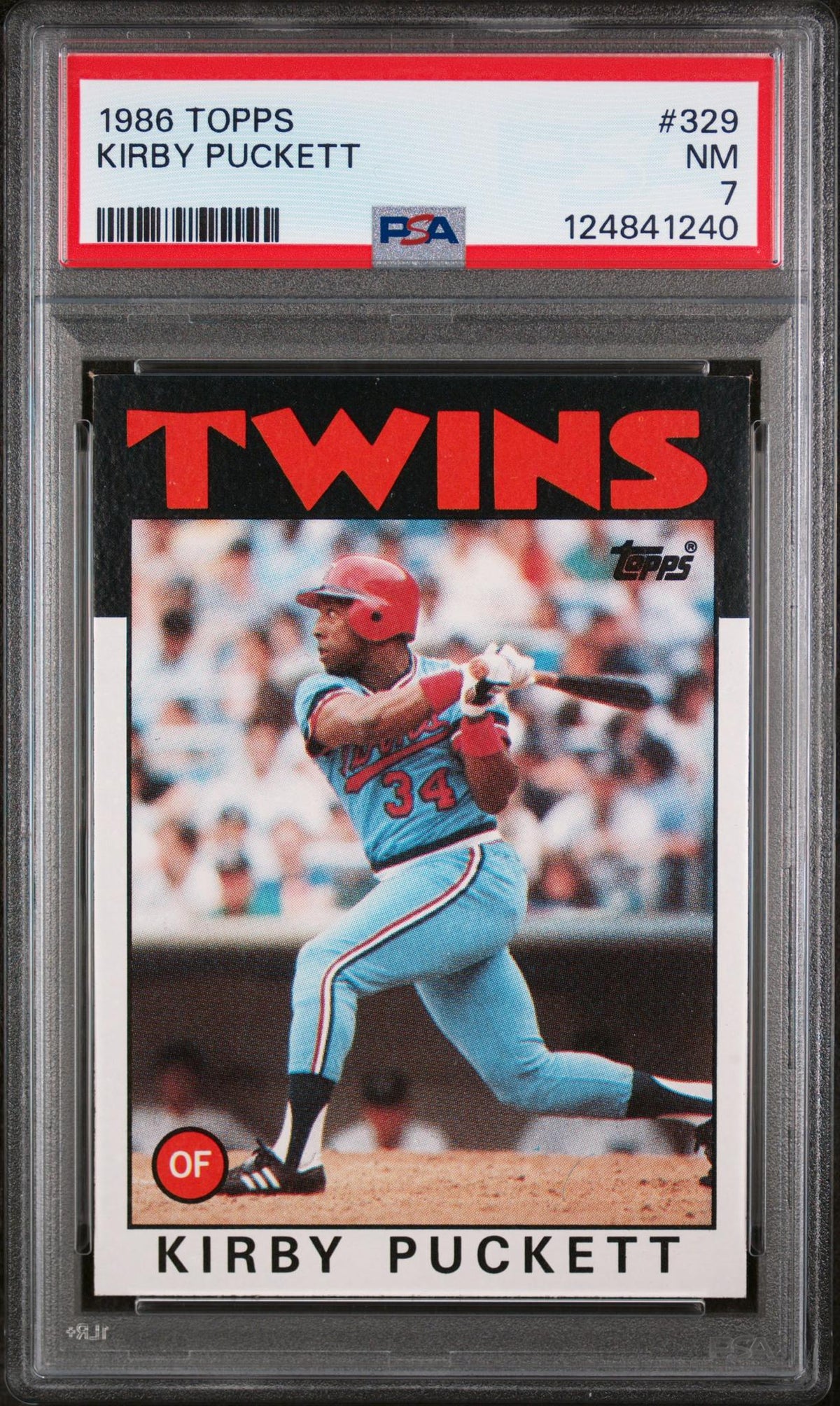 1986 Topps Kirby Puckett #329 PSA 7