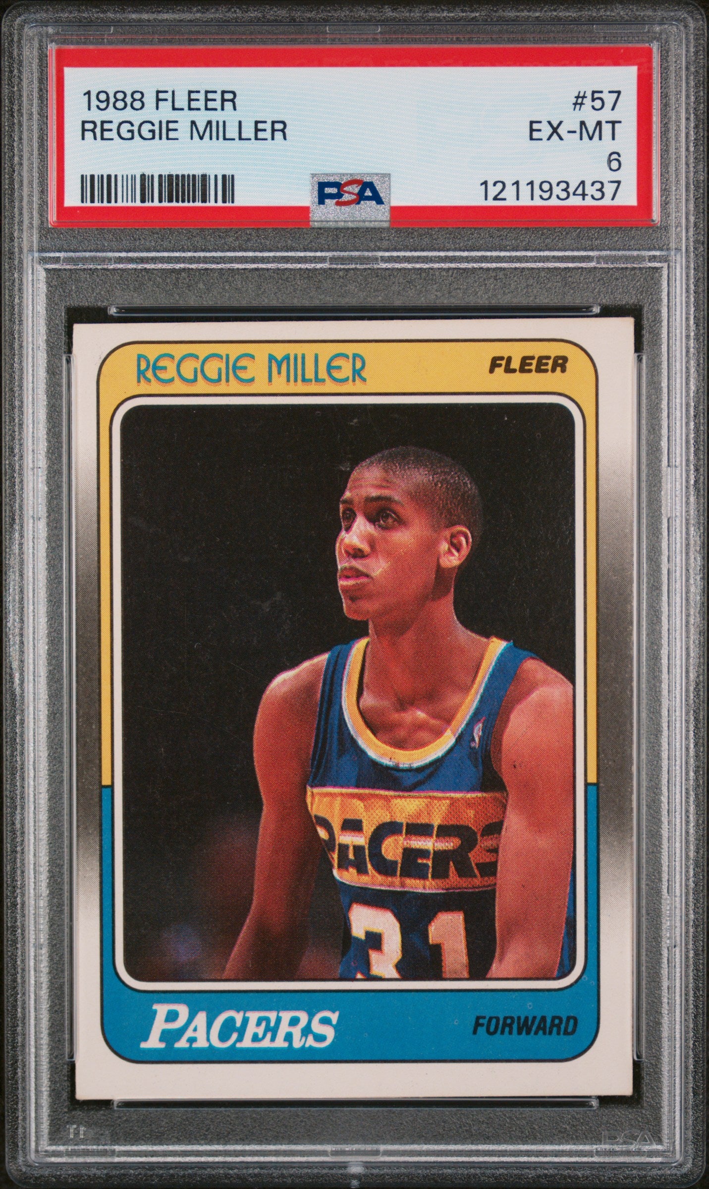 1988 Fleer Reggie Miller #57 PSA 6
