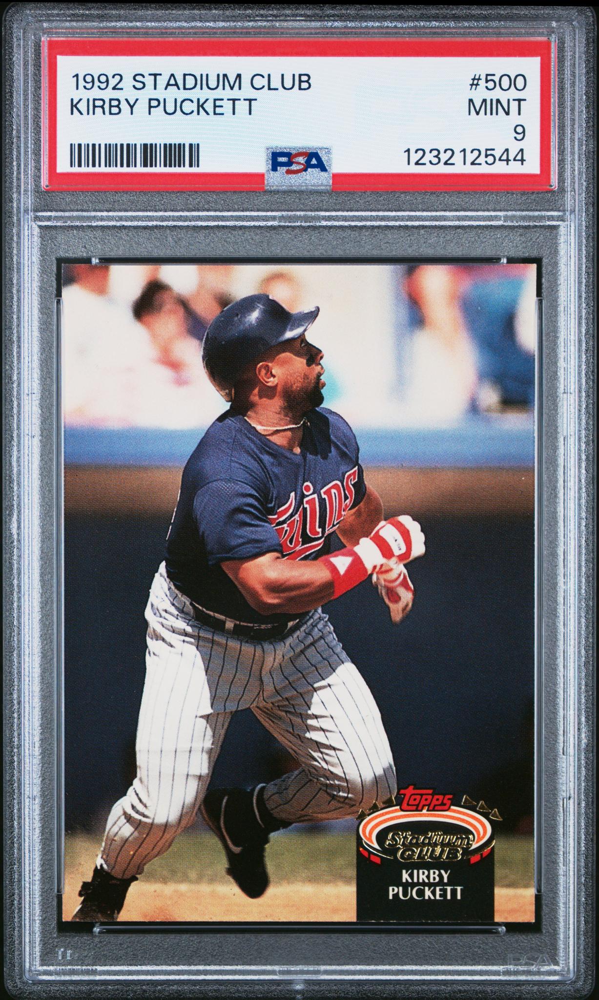 1992 Stadium Club Kirby Puckett #500 PSA 9