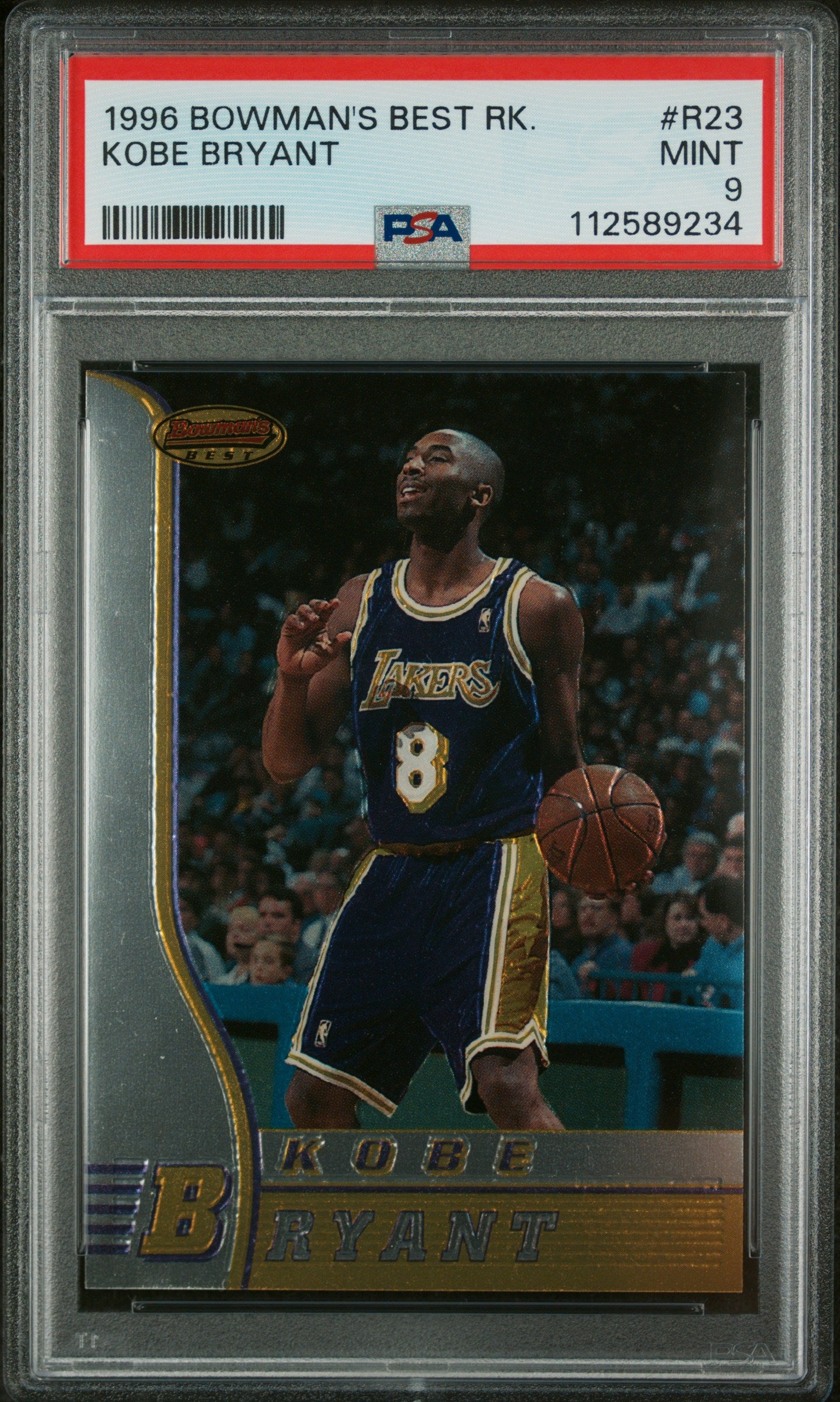 1996 Bowman's Best Rookie Kobe Bryant #R23 PSA 9
