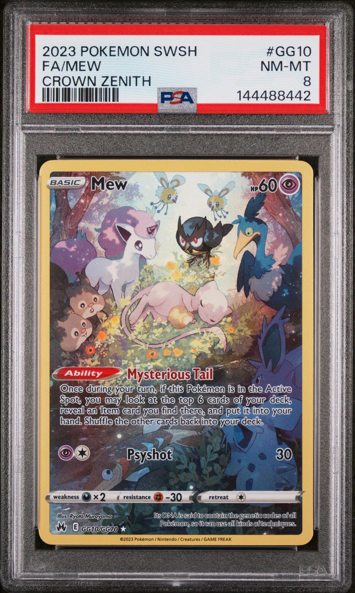 2023 Pokemon Sword and Shield Crown Zenith Galarian Gallery Mew #GG10 PSA 8