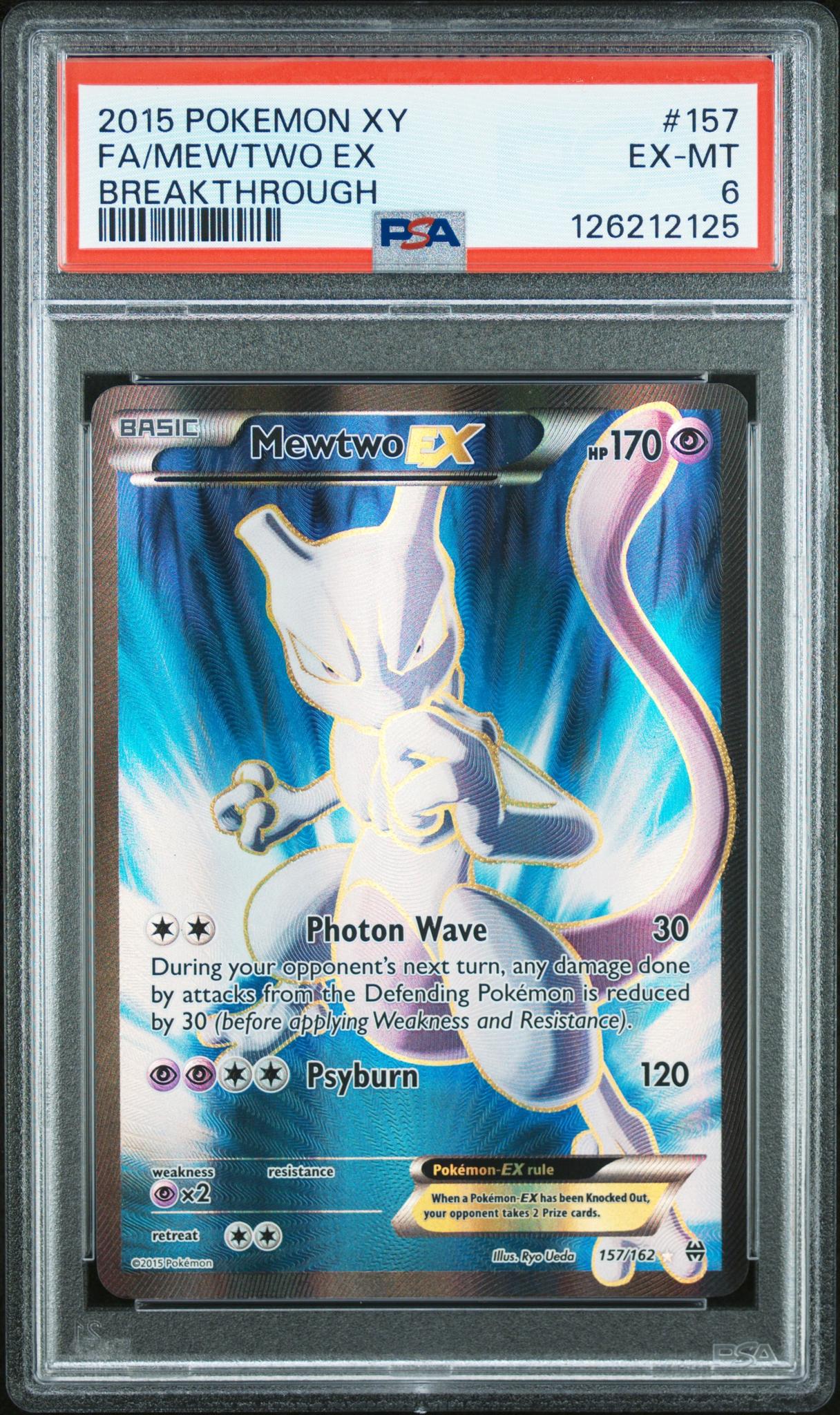 2015 Pokemon XY Breakthrough Mewtwo Ex #157 PSA 6
