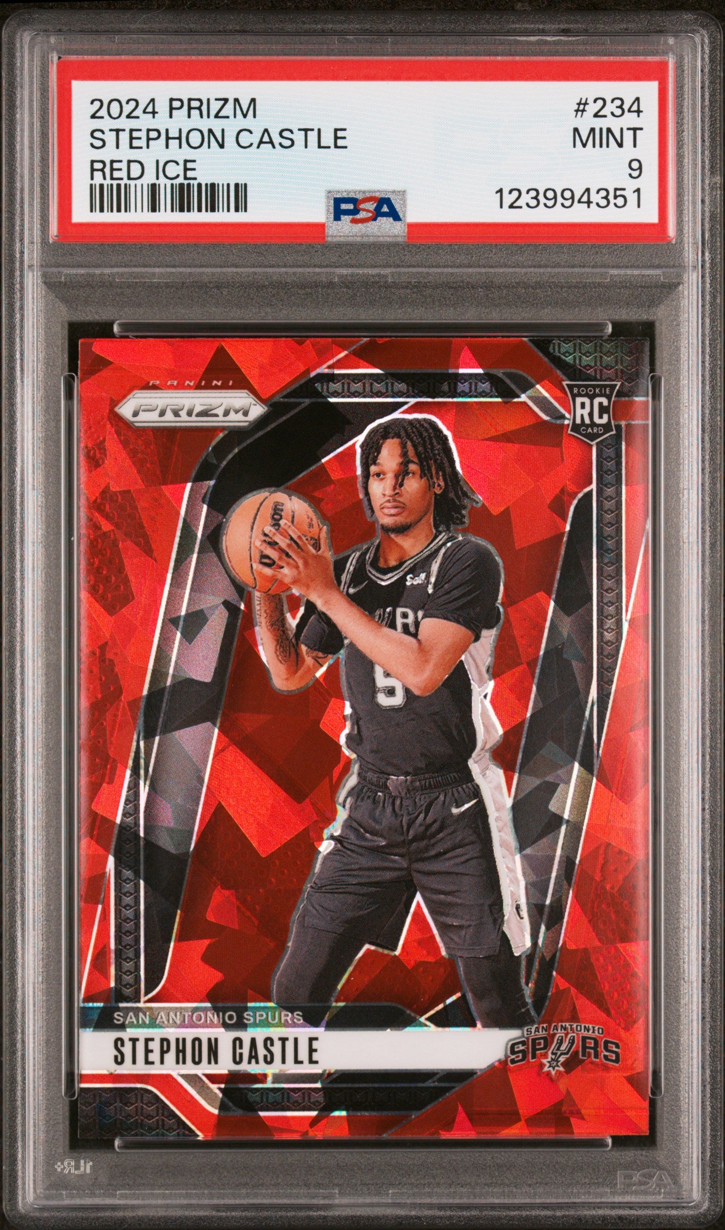 2024 Panini Prizm Red Ice Prizm Stephon Castle #234 PSA 9