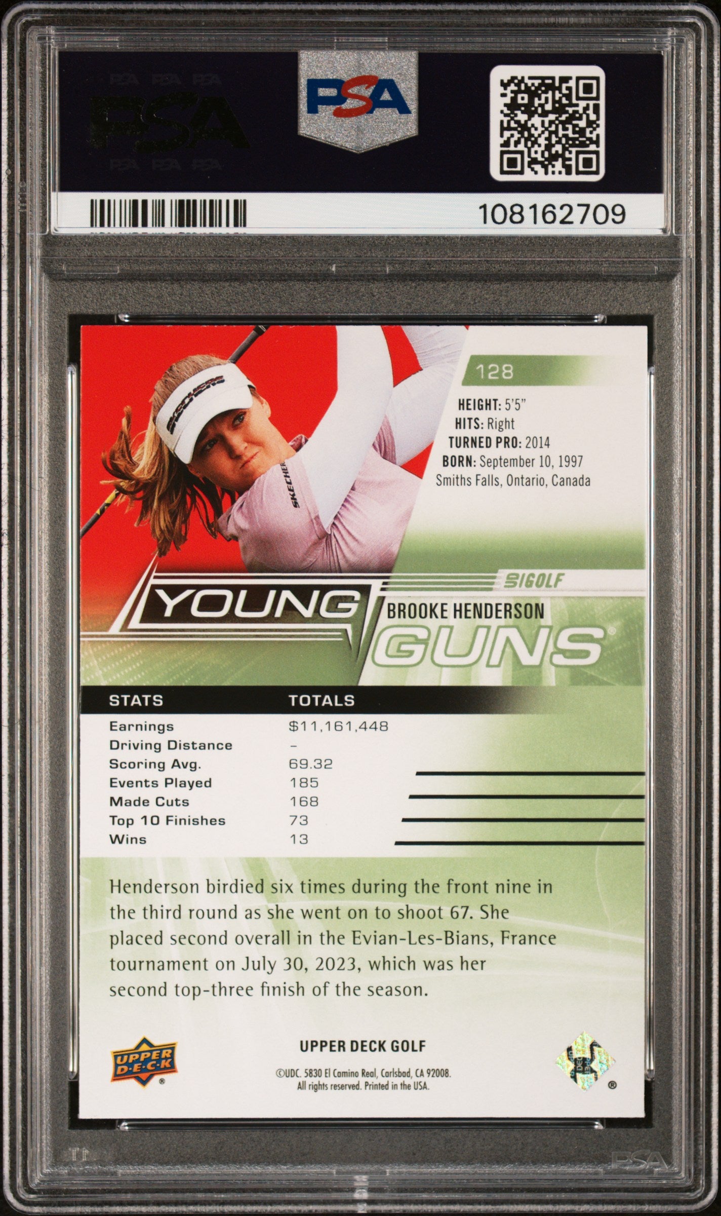 2024 Upper Deck Brooke Henderson #128 PSA 9