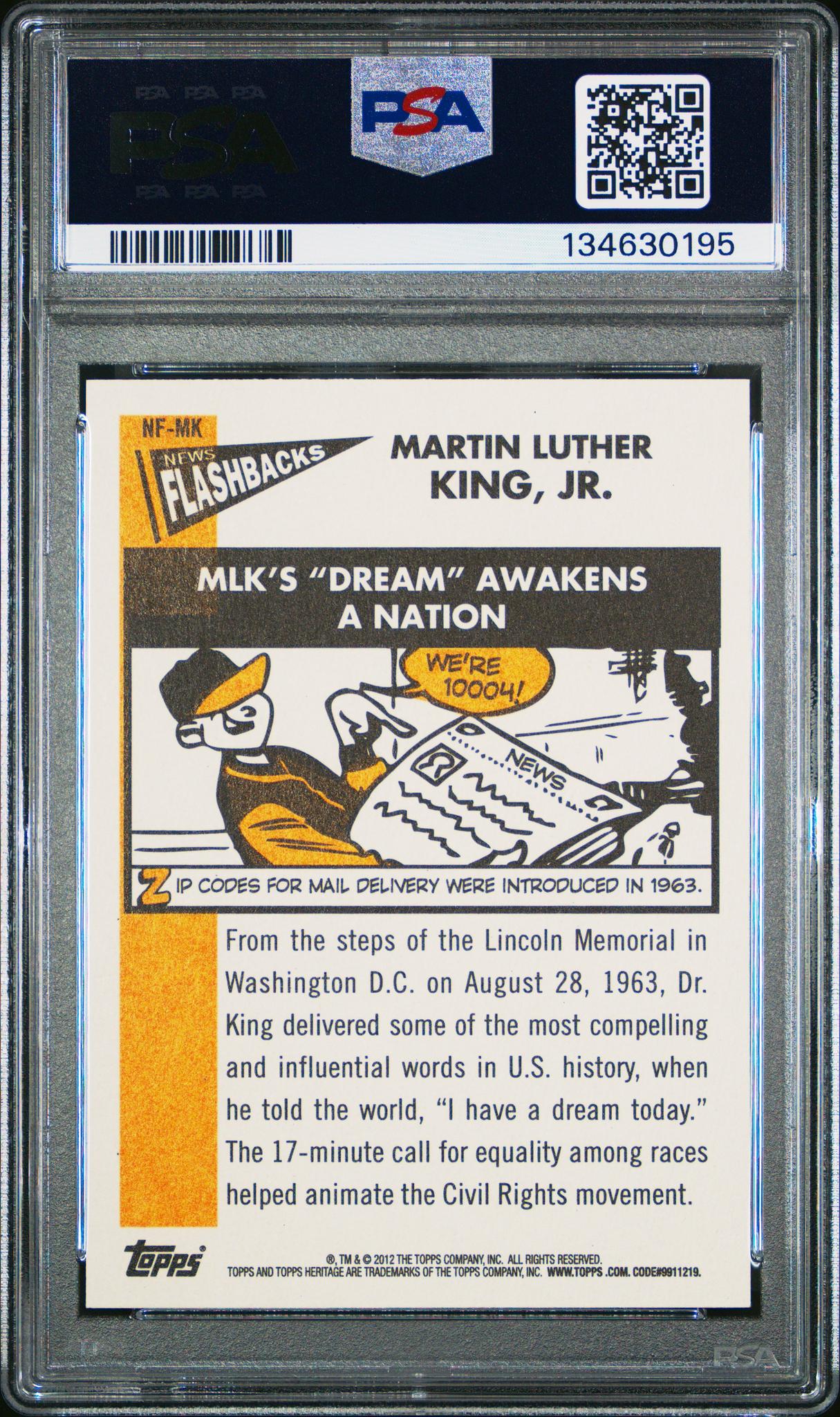 2012 Topps Heritage News Flashbacks Martin King Jr. #NF-MK PSA 10