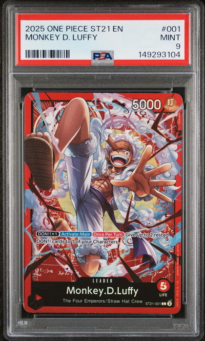 One Piece Card Game Monkey.D.Luffy ST21-001 PSA 9