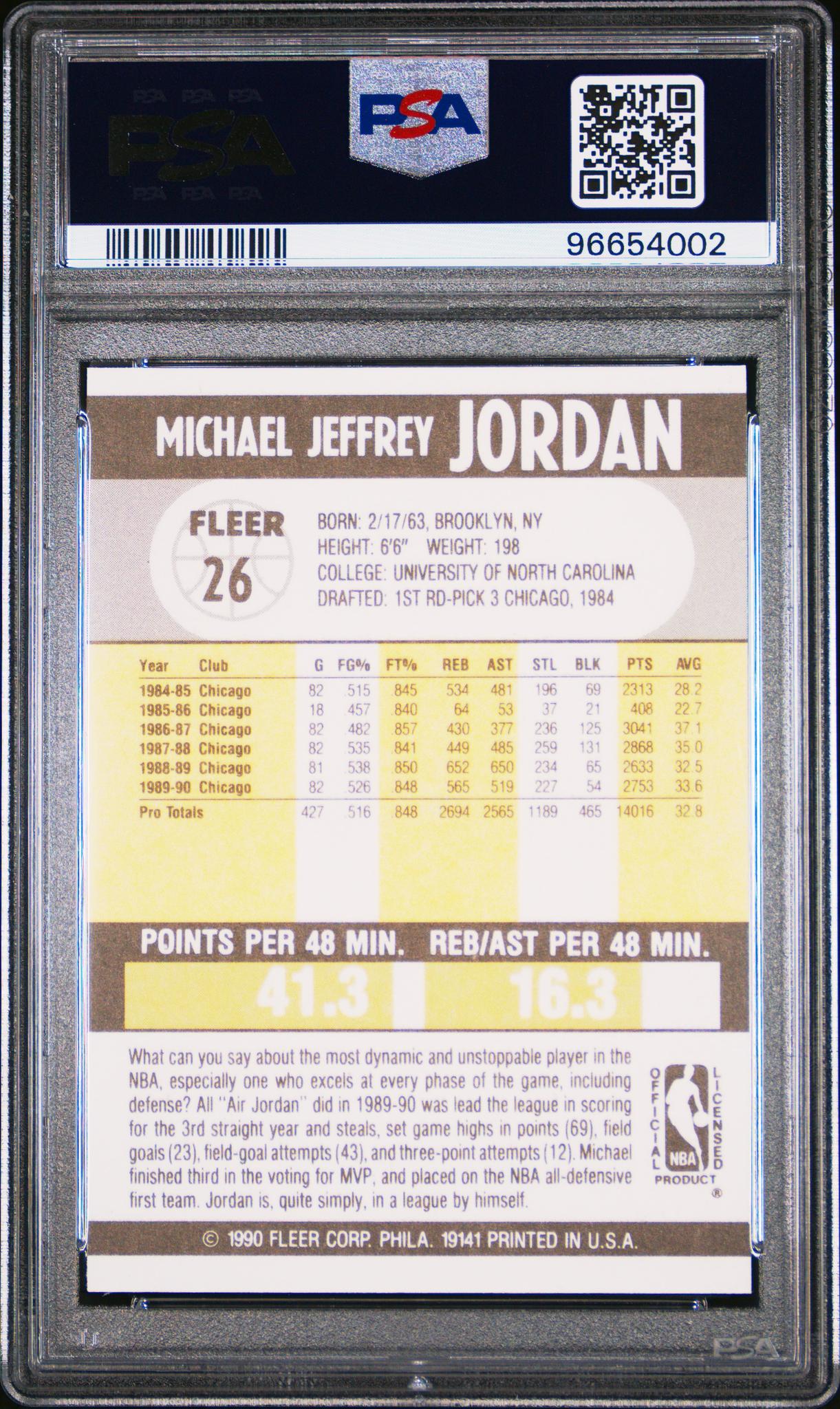 1990 Fleer Michael Jordan #26 PSA 10