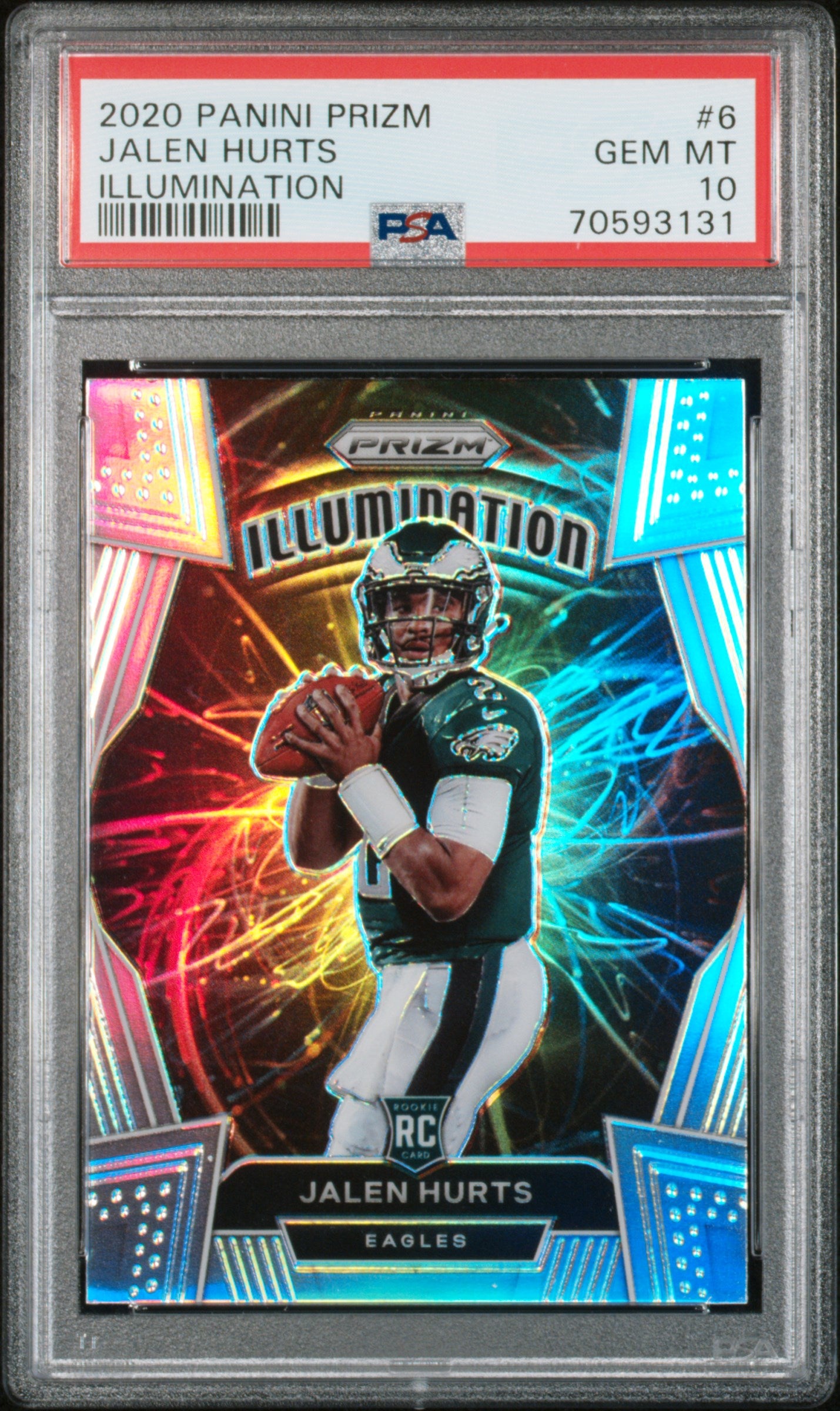 2020 Panini Prizm Illumination Jalen Hurts #6 PSA 10