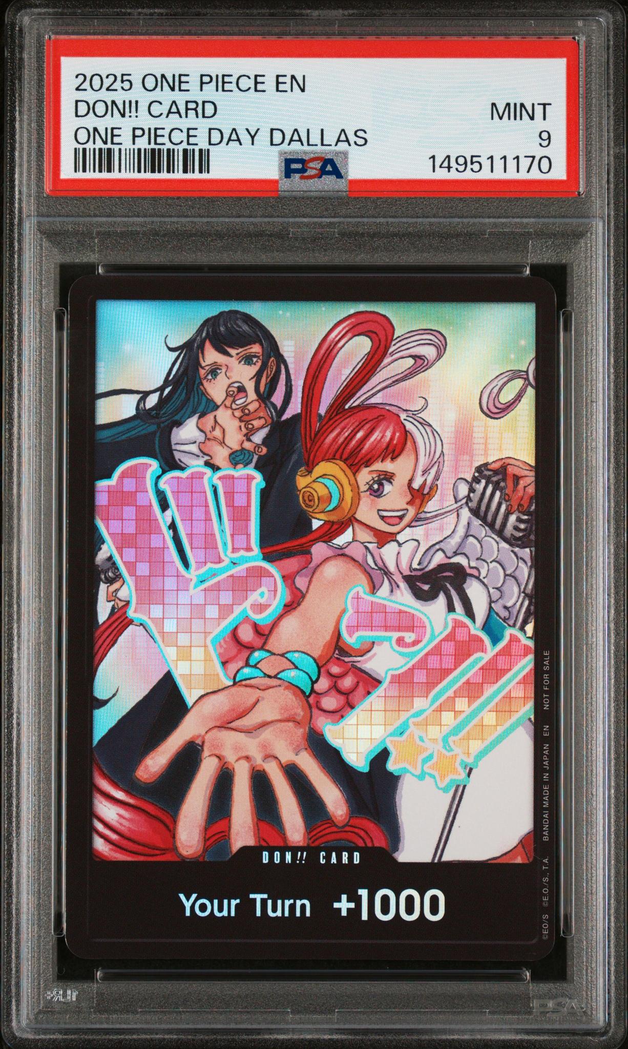 2025 One Piece Promos One Piece Day Dallas Don Card PSA 9