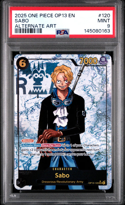 2025 One Piece Card Game Sabo #120 Alternate Art PSA 9
