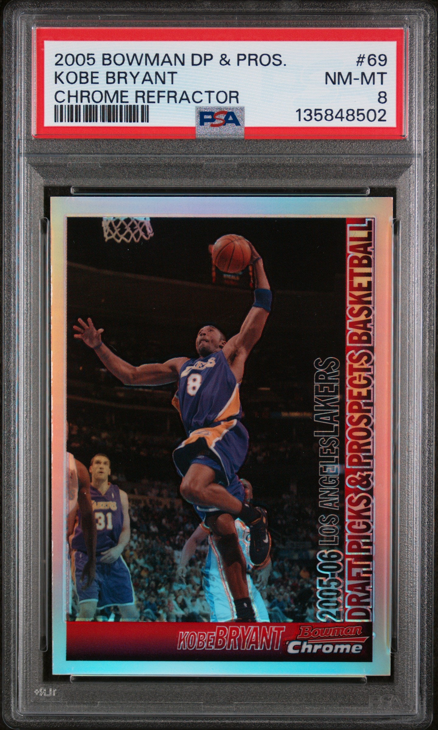 2005 Bowman Chrome Refractor Kobe Bryant #69 /300 PSA 8