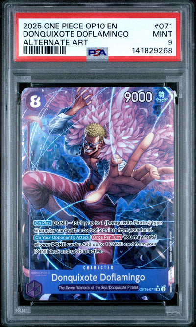 2025 One Piece OP10 Donquixote Doflamingo #071 Alternate Art PSA 9