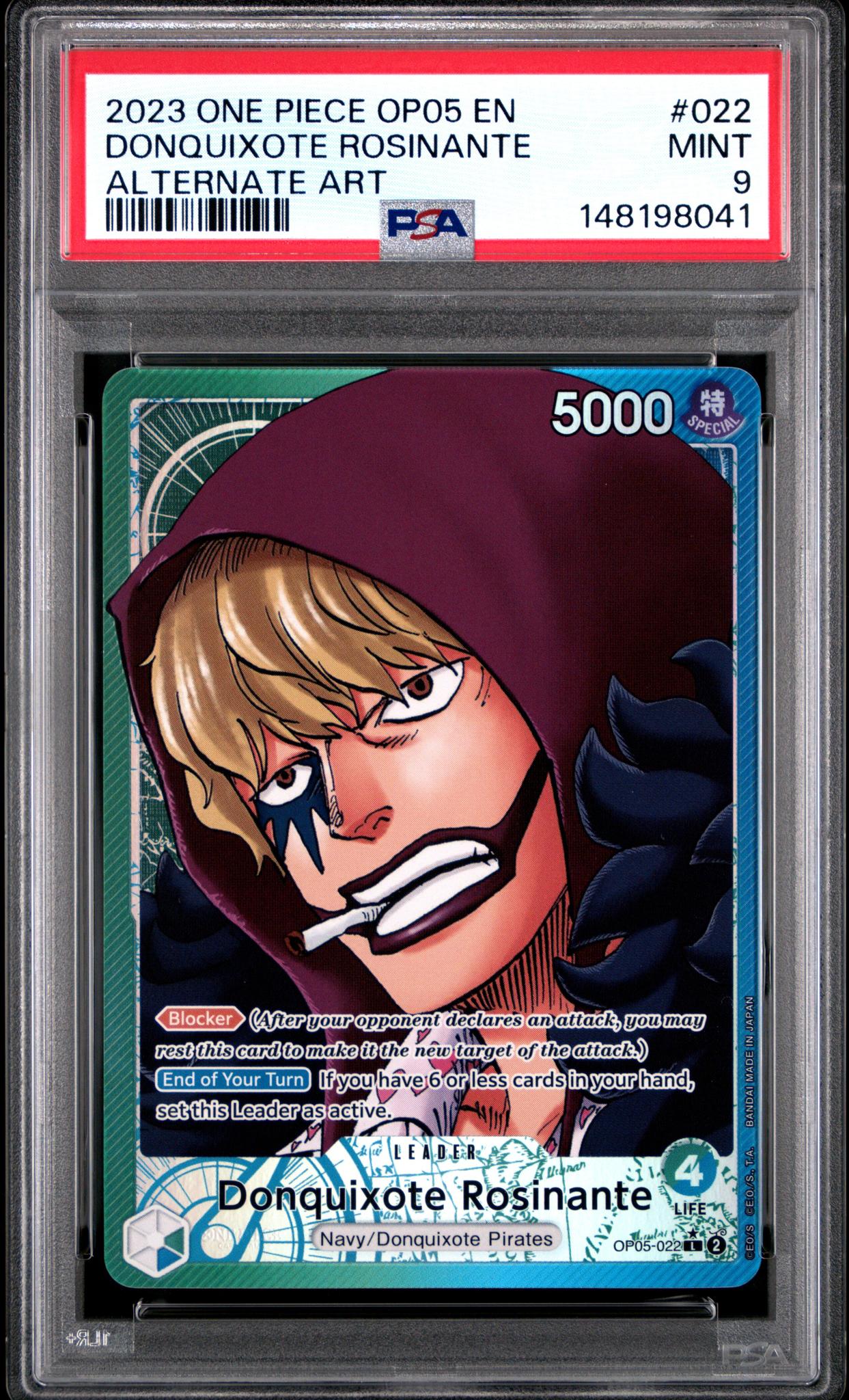 2023 One Piece Awakening of the New Era Alternate Art Donquixote Rosinante #22 PSA 9