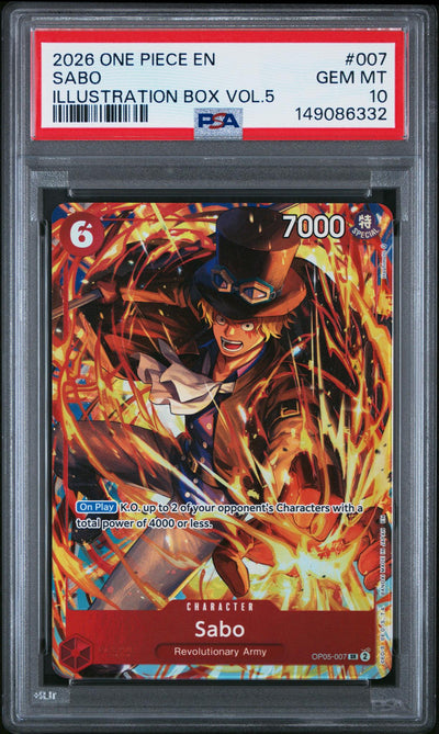 2026 One Piece Card Game Sabo #007 Illustration Box Vol. 5 PSA 10